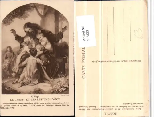 513133,Künstler AK C. Vogel Christ et les petits enfants Jesus Kinder Religion