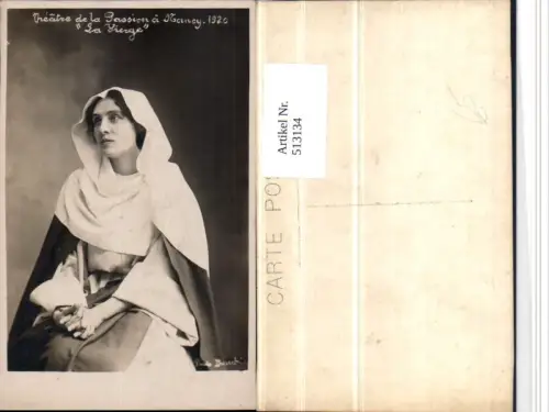 513134,Passionsspiele Nancy 1920 La Vierge Jungfrau Maria Portrait