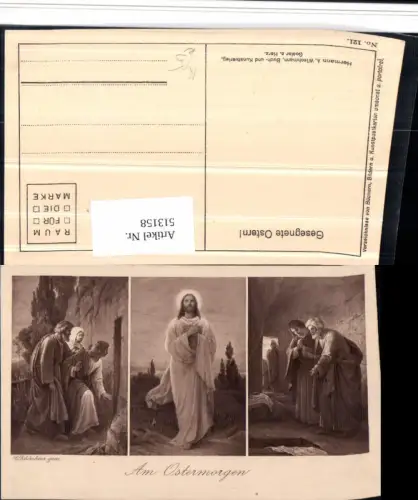 513158,Künstler AK C. Schönherr Ostermorgen Auferstehung Jesus Mehrbildkarte
