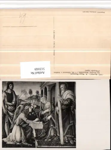 513169,Künstler AK Filippino Lippi Vergine Annunziata Bibelillustration Engel