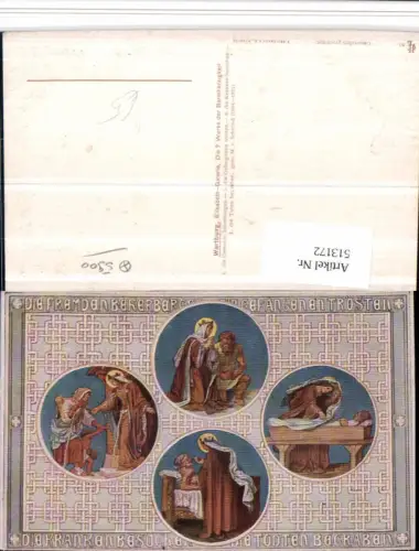 513172,Künstler AK 7 Werke der Barmherzigkeit Religion Mehrbildkarte