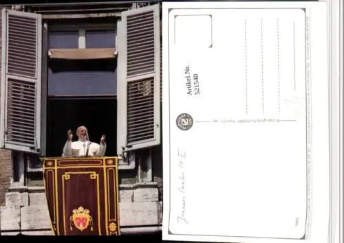 521540,Joannes Paulus PP II Papst Rede Fenster