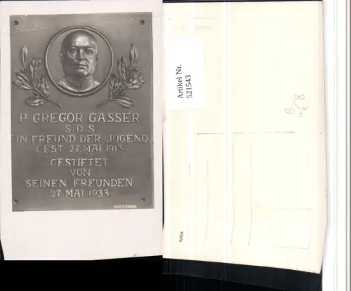 521543,Pater Gregor Gasser Grabtafel 1913 Religion