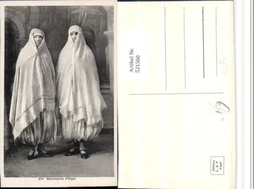 521560,Mauresques d'Alger Typen Frauen Burka