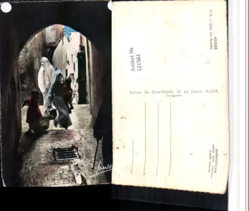 521561,Alger Algier Une rue Arabe Islam Typen Burka