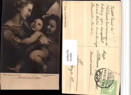 521604,Künstler AK Raffaello Santi Madonna della Tenda Maria Jesuskind