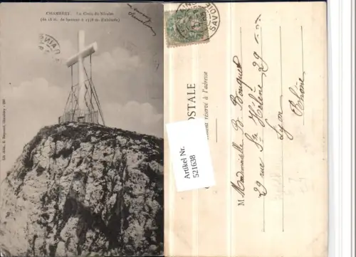 521638,Chambery Croix du Nivolet Gipfelkreuz Kreuz