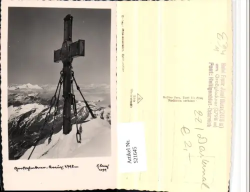 521645,Großglockner b. Heiligenblut Kreuz Gipfelkreuz Bergkulisse