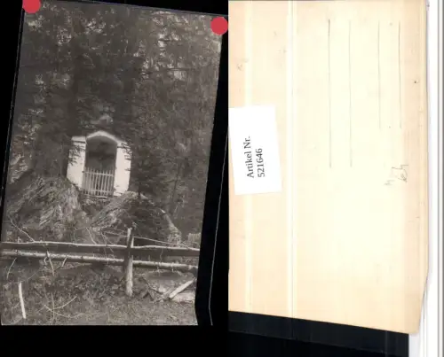 521646,Foto AK Kapelle Kruzifix Kreuz Wald Bäume