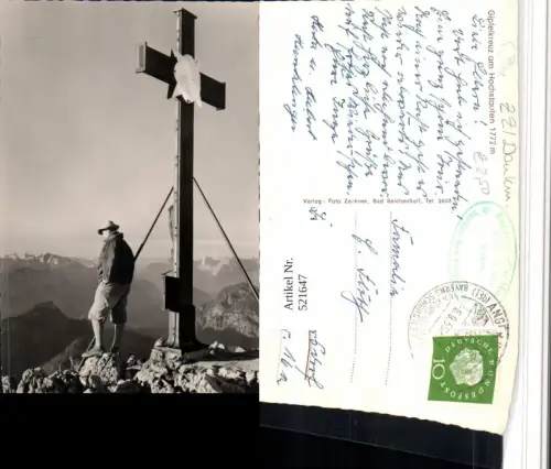 521647,Hochstaufen Gipfelkreuz Kreuz Bergkulisse