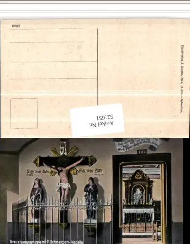 521651,Altötting Kreuzigungsgruppe Kruzifix m. 7-Schmerzen-Kapelle