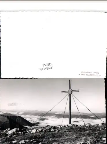 521653,Ötschergipfel b. Lackenhof Gipfelkreuz Kreuz Bergkulisse