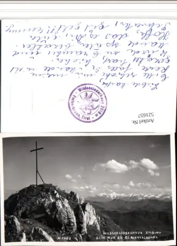 521657,Wildseeloderspitze b. Fieberbrunn Gipfelkreuz Kreuz Bergkulisse