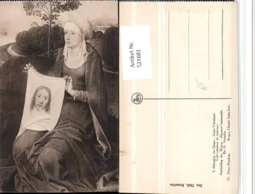 521681,Künstler AK Hans Memling Bibelillustration Heilige Veronica