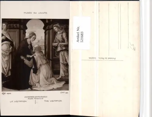 521683,Künstler AK Domenico Chirlandajo Bibelillustration Visitation Heilige