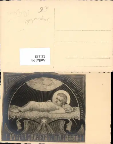531885,Religion Jugendstil Foto-AK Verbum Caro Factum est
