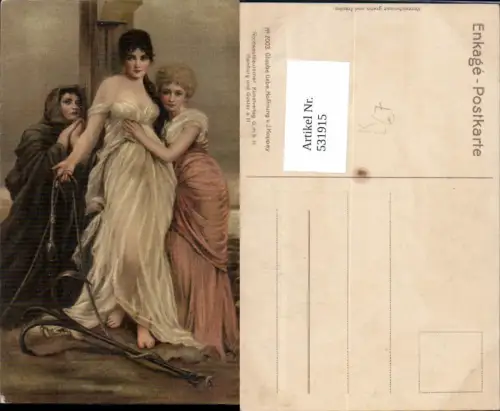 531915,Religion Künstler AK J. Koppay Glaube Liebe Hoffnung Anker Frau