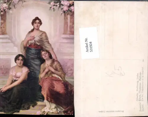 531924,Religion Künstler AK Sichel Glaube Liebe Hoffnung
