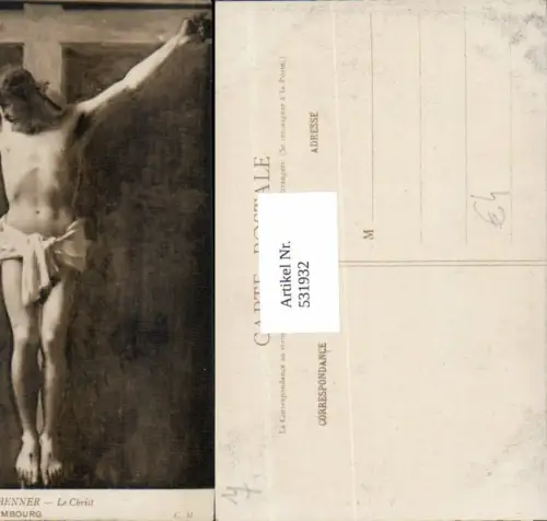 531932,Religion Henner Le Christ Jesus a Kreuz Musee de luxembourg