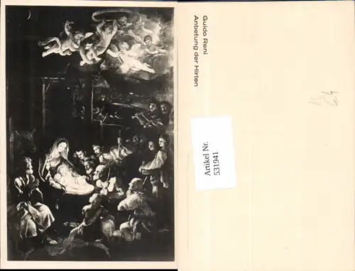 531941,Religion Guido Reni Anbetung der Hirten Krippe Engel