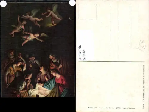 579548,Künstler Ak G. Van Honthorst L Adorazione die Pastori Religion pub Stengel Co 29858