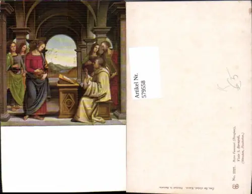 579558,Künstler Ak Pietro Vannucci Visio S. Bernardi Heilige Religion