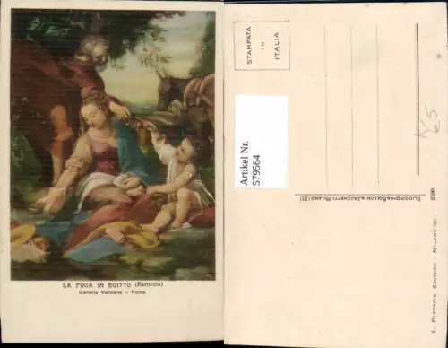 579564,Künstler Ak Baroccio La Fuga in Egitto Religion