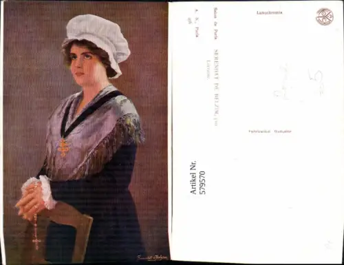 579570,Künstler Ak Serendat de Belzim Lorraine Frau Gebet Rosenkranz Religion