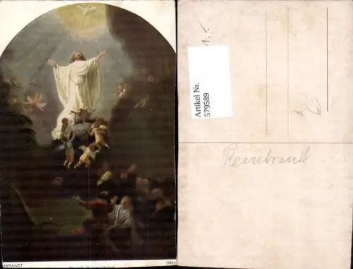 579589,Künstler Ak Rembrandt Christi Himmelfahrt Religion