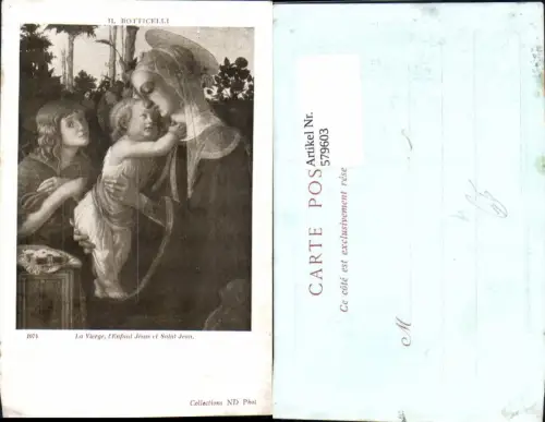 579603,Künstler Ak Botticelli La Vierge Jungfrau Jesus Saint Jean Heilige Religion