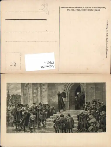 579616,Künstler Ak Hermann Prell Einführung d. Reformation 1542 Religion