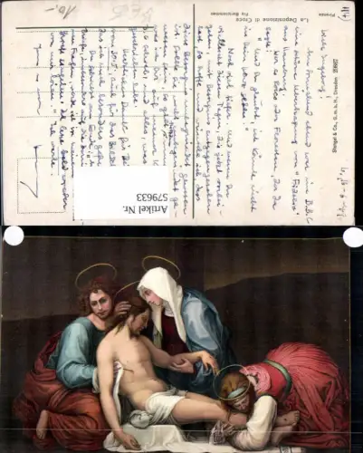 579633,Künstler Ak F. Bartolommeo La Deposizione di Croce Religion pub Stengel Co 29867