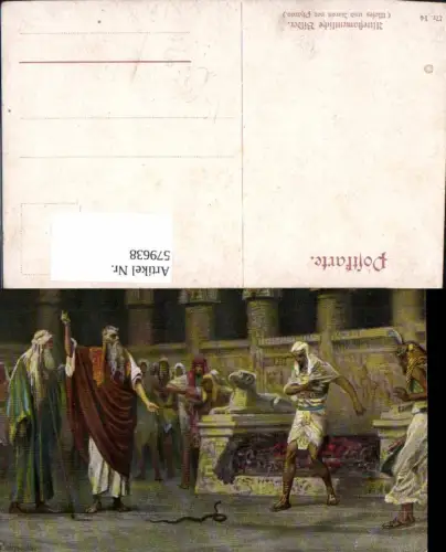579638,Künstler Ak Leinweber Moses u. Aron v. Pharao Religion