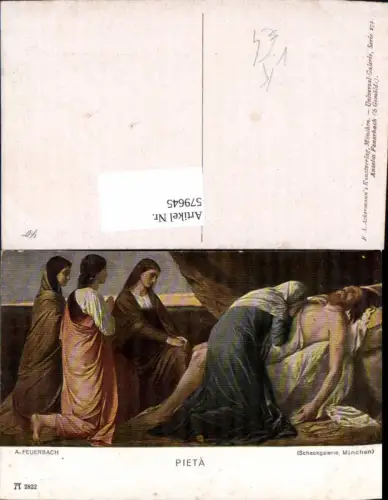 579645,A. Feuerbach Pieta Jesus Leichnam m. Frauen Religion pub F. A. Ackermann 2822