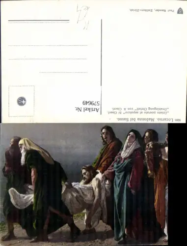 579649,Künstler Ak A. Ciseri Grablegung Christi Religion