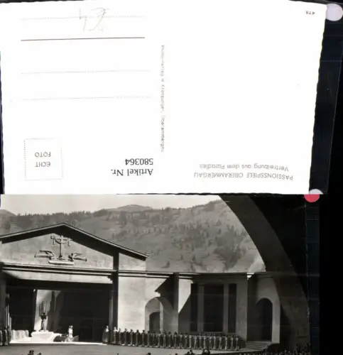 580364,Foto Ak Passionsspiele Oberammergau Vertreibung a. d. Paradies Theaterszene Religion