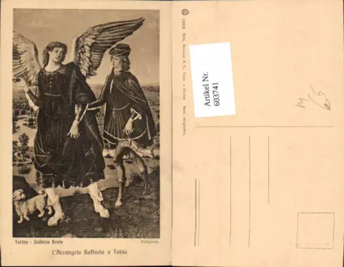 603741,Künstler Ak Pollajuolo L Arcangelo Raffaele e Tobia Erzengel Engel Religion