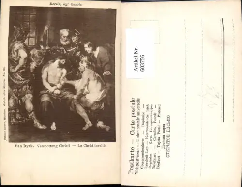 603756,Künstler Ak Van Dyck Verspottung Christi Religion pub Ottmar Zieher 156