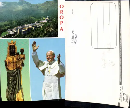 603769,Mehrbild Ak Oropa Papst Johannes Paul II Religion