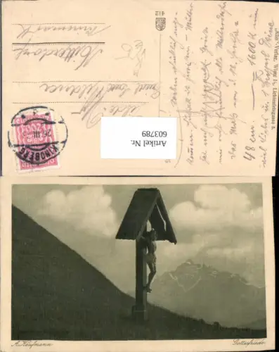 603789,Künstler Ak A. Kaufmann Gottesfriede Bildstock Flurkreuz Religion pub Klio Wien