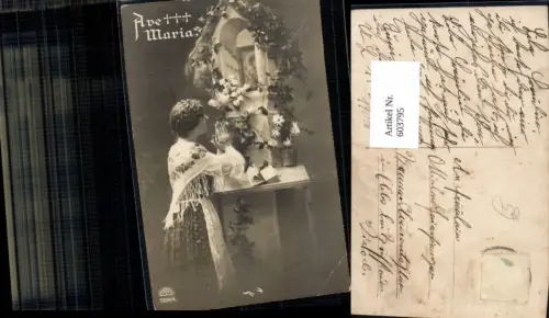 603795,Ave Maria Frau Gebet v. Marterl Bildstock Flurkreuz Religion