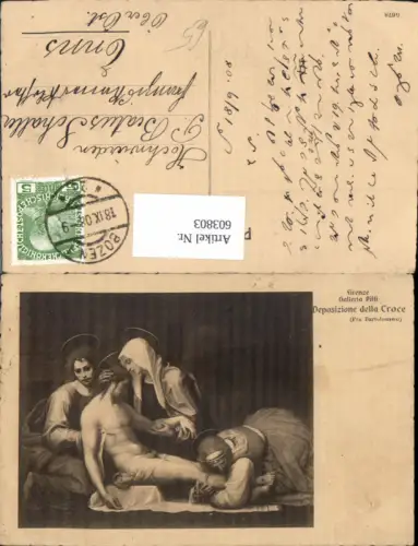 603803,Künstler Ak F. Bartolomeo Deposizione della Croce Jesus v. Kreuz genommen Heilige Religion