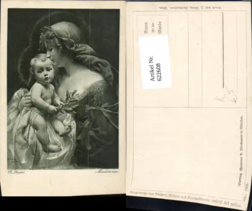 622608,Künstler Ak R. Fuchs Madonna Heiligenschein Religion