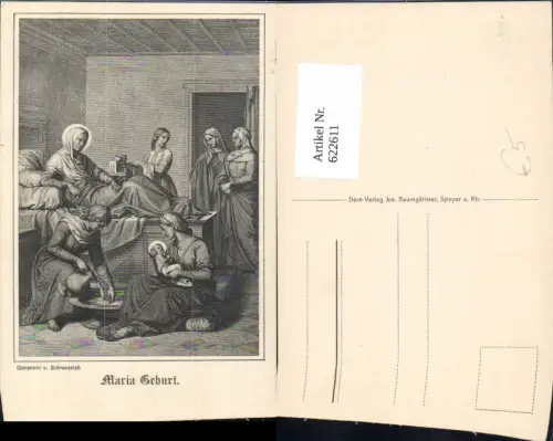 622611,Künstler Ak Componirt v. Schraudolph Maria Geburt Religion