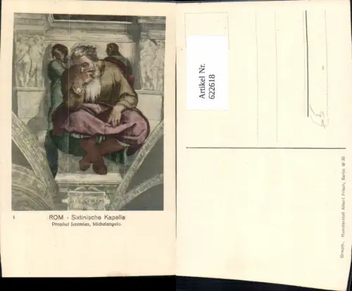 622618,Michelangelo Rom Sixtinische Kapelle Prophet Jeremias Religion