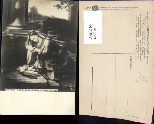 622619,Correggio Firenze La Vergine dch adora il Bambino Jungfrau Jesuskind Religion pub NPG 114