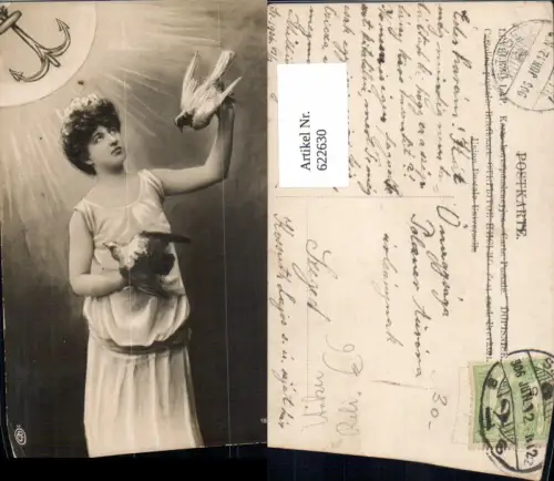 622630,Anker Frau m. Taube Heiliger Geist Religion