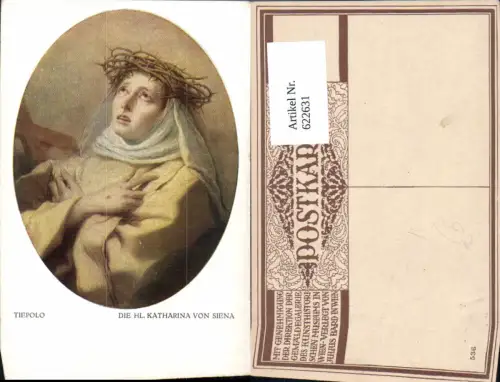 622631,Künstler Ak Tiepolo Die Heilige Katharina v. Siena Dornenkrone Religion