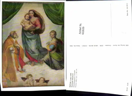 622639,Künstler Ak Raffael Sixtinische Madonna Religion