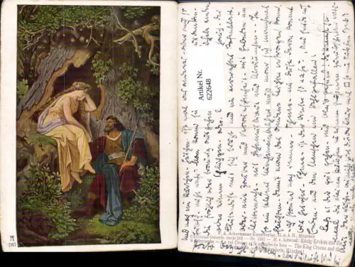 622648,Künstler Ak M. v. Schwind König Krokus u. d. Waldnymphe Religion pub F. A. Ackermann 213/2167